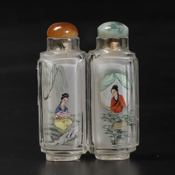 A double snuff bottle, China, Qing Dynasty, 1800s