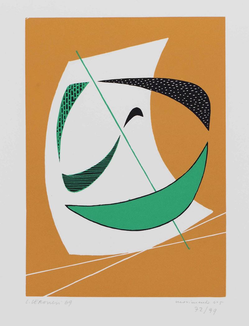Luigi Veronesi : Movimento n. 5  (1969)  - litografia - Auction Prints and Multiples - Cambi Casa d'Aste