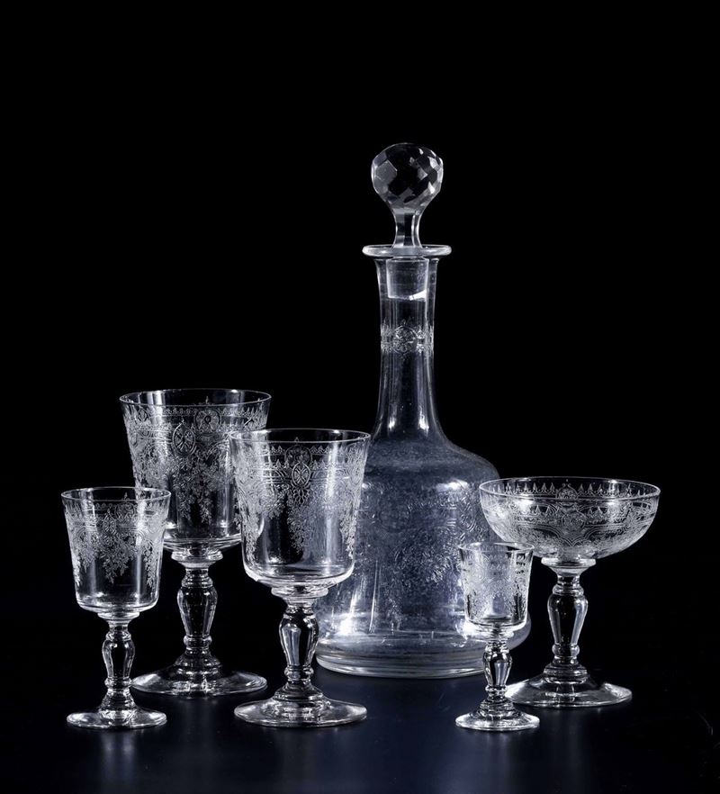Servizio di calici Manifattura indeterminata, 1900-1930 circa  - Auction L'Art de la Table - Cambi Casa d'Aste