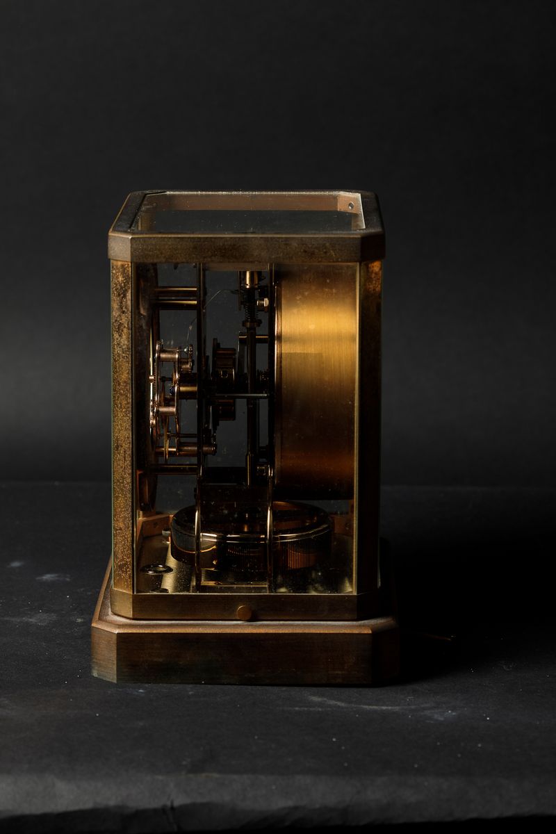 Jaeger Lecoultre - Atmos Orologio da Tavolo di Forma Rettangolare in Ottone Bronzato, Anni '60