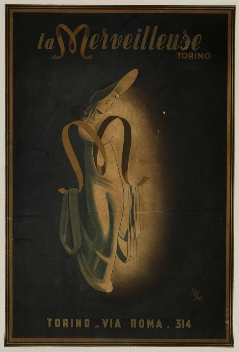 Severo Sepo Pozzati (1895-1983) LA MERVEILLEUSE TORINO  - Auction Vintage Posters - Cambi Casa d'Aste
