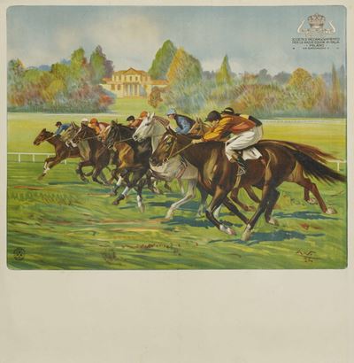 Alfredo Vaccari (torino 1877 - 1933)(corse a Monza) / Societa’ D’incoraggiamento per le Razze Equ...