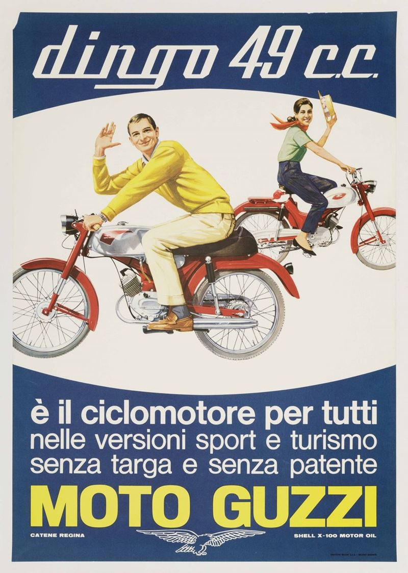 Anonimo GUZZI DINGO 49CC / IL MOTOCICLO PER TUTTI  - Auction Vintage Posters - Cambi Casa d'Aste