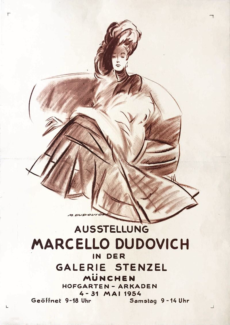 Marcello Dudovich (1878-1962) AUSSTELLUNG MARCELLO DUDOVICH IN DER GALERIE STENZEL MÜNCHEN  - Asta Manifesti d'Epoca - Cambi Casa d'Aste