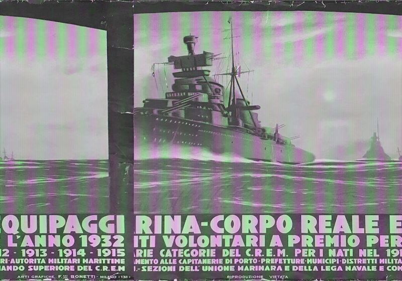 Paolo Klodic (Trieste 1887-1961) REGIA MARINA CORPO REALE EQUIPAGGI - ARRUOLAMENTI VOLONTARI  - Auction Vintage Posters - Cambi Casa d'Aste