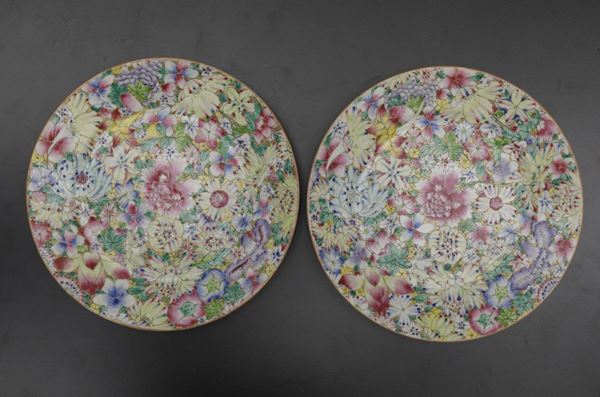 Two porcelain plates, China, Qing Dynasty, 1800s