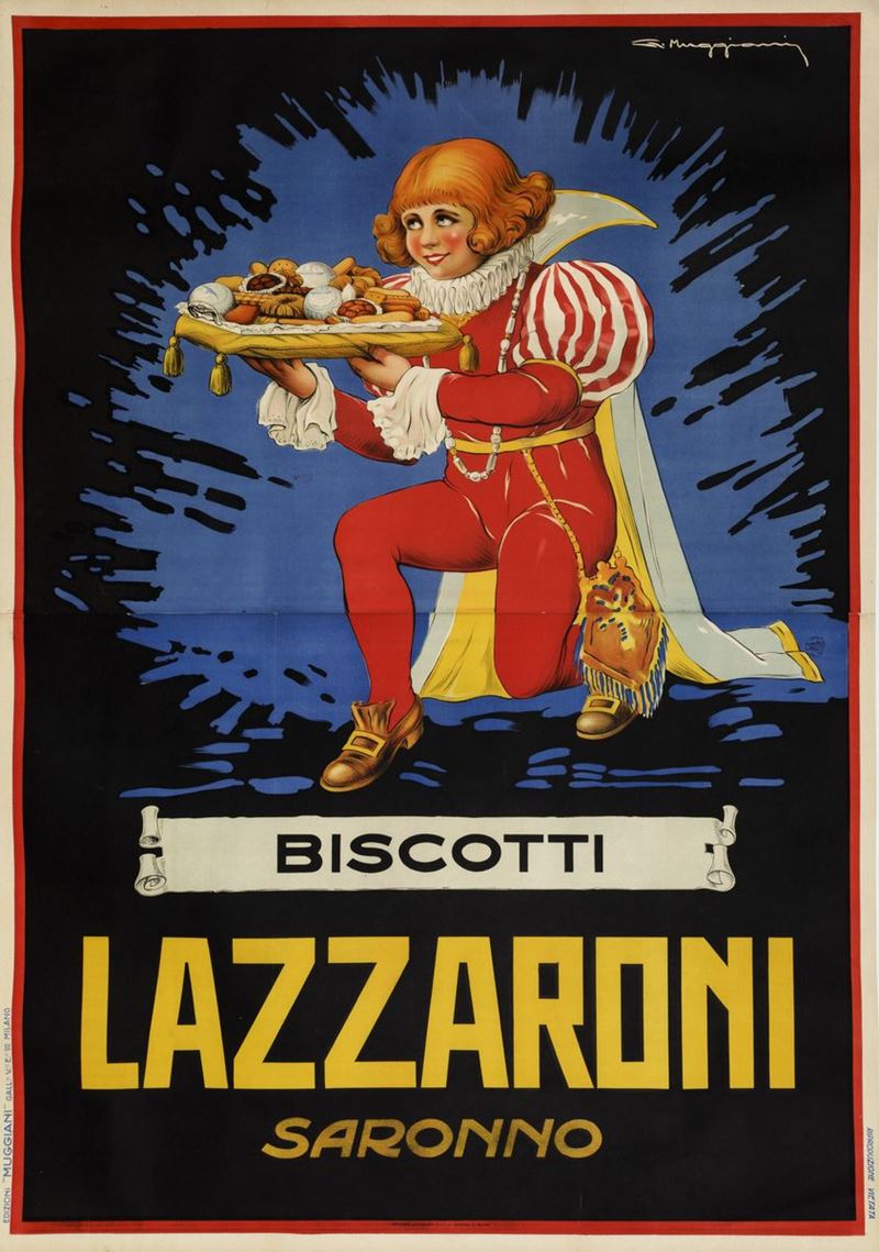 Giorgio Muggiani (1887-1938) BISCOTTI LAZZARONI, SARONNO  - Auction Vintage Posters - Cambi Casa d'Aste