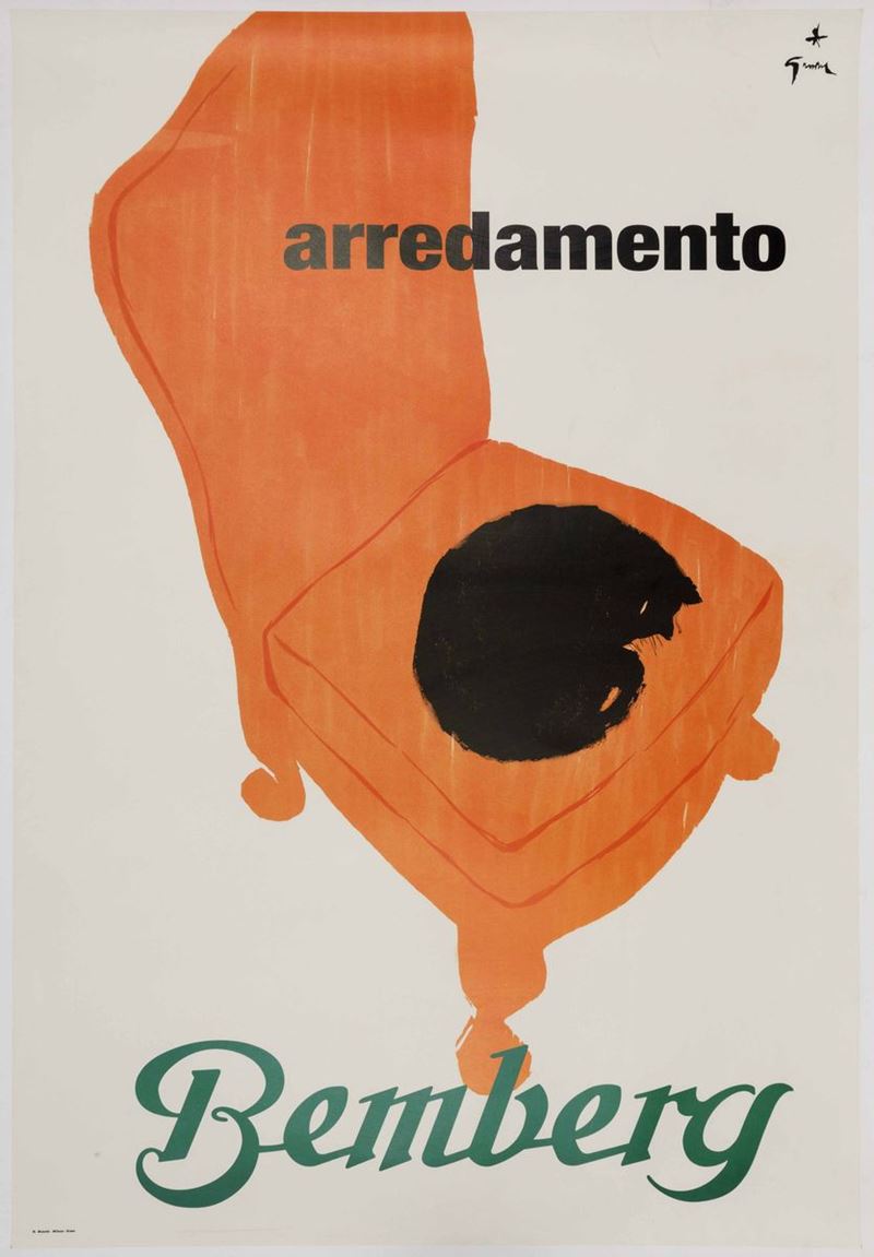 Gruau Renè (1909-2004) ARREDAMENTO BEMBERG  - Auction Vintage Posters - Cambi Casa d'Aste