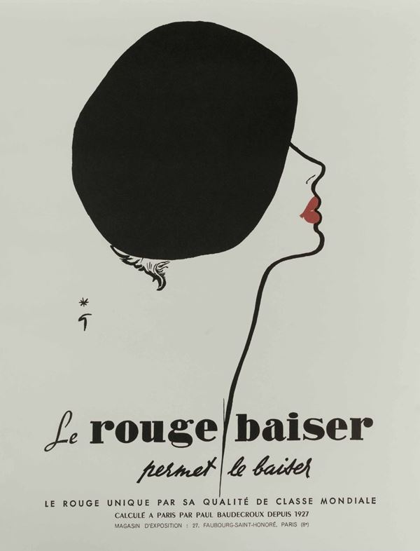Gruau Renè (1909-2004) LE ROUGE BAISER / SANS HESITER LE ROUGE BAISER