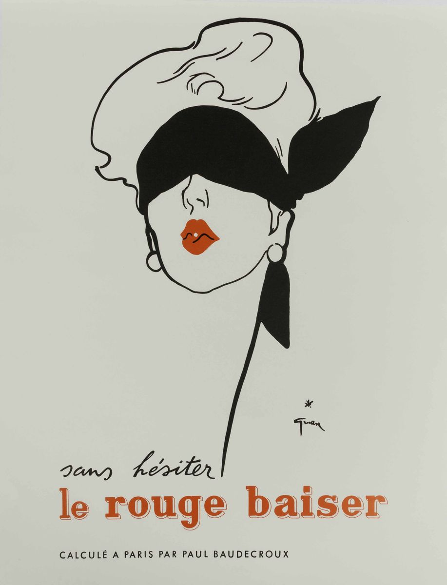Gruau Renè (1909-2004)le Rouge Baiser / Sans Hesiter le Rouge Baiser