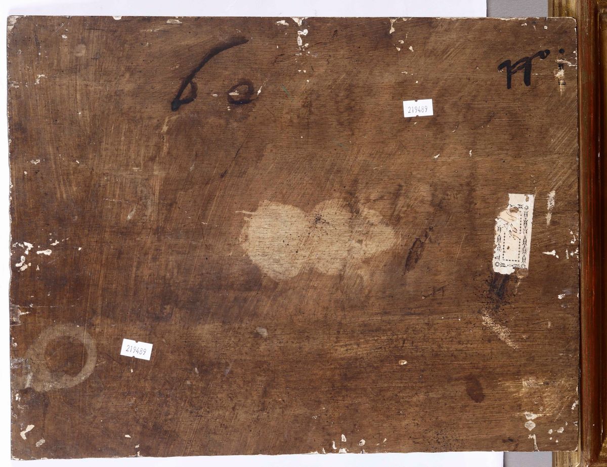 Frammento di Dipinto Raffigurante Veliero. XIX Secolo