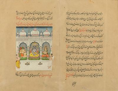 Sei Pagine Miniate con Preghiere e Raffigurazioni, Persia, XIX Secolo