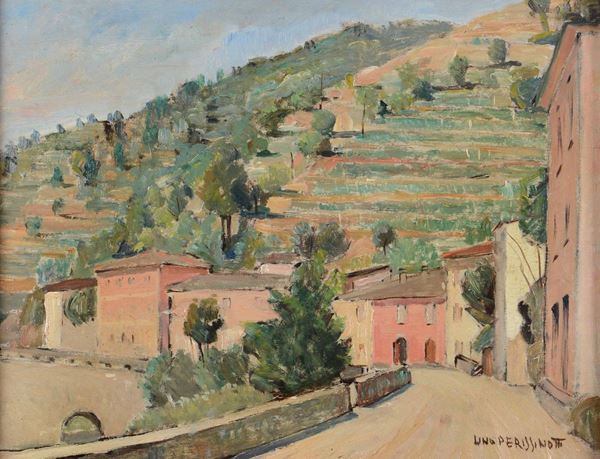 Lino Perissinotti (1897-1967) Strada di un borgo ligure