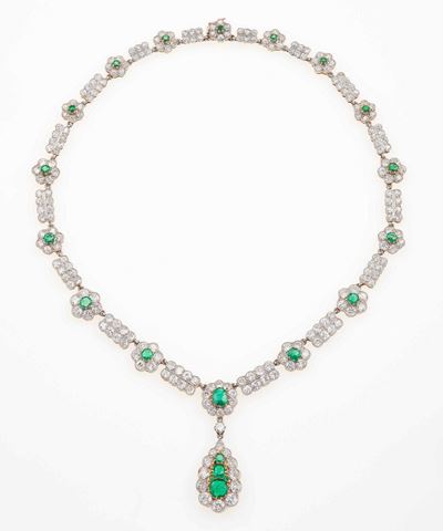 Collana con Smeraldi e Diamanti