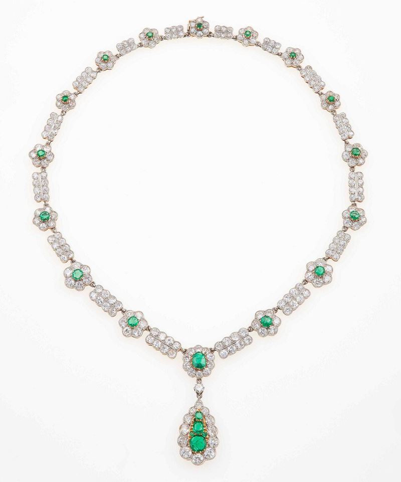Collana con smeraldi e diamanti  - Asta Fine Jewels - Cambi Casa d'Aste