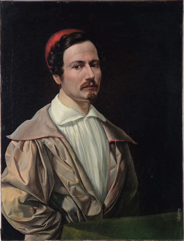 Giuseppe Molteni - Giuseppe Molteni (Affori 1800 - Milano 1867) Ritratto di artista
