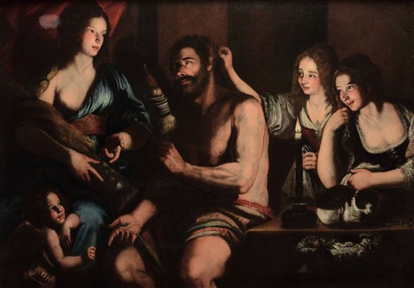 Domenico Fiasella (Sarzana 1589-1669), ambito di Ercole e Onfale