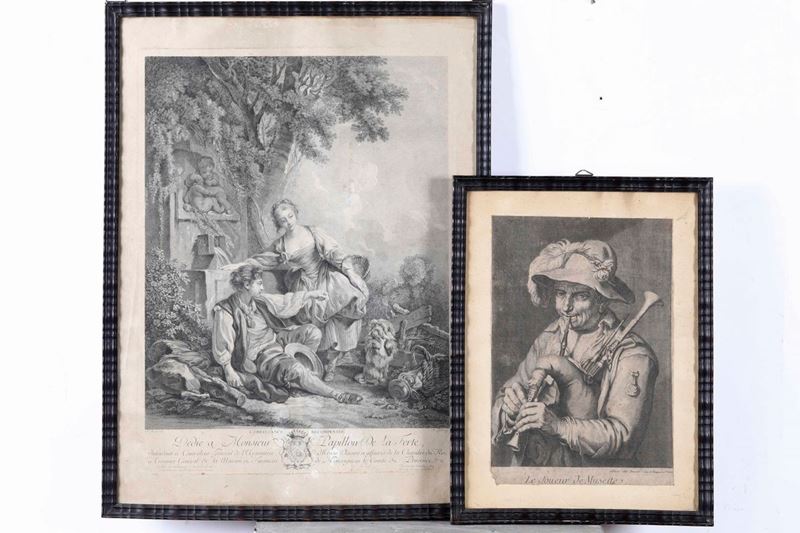 Due stampe decorative in cornice  - Auction Old Prints and Engravings | Cambi Time - Cambi Casa d'Aste