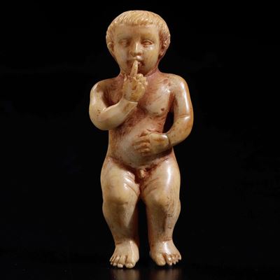 Gesù Bambino Avorio Intagliato, Traforato e Tinto Russia Kholmogory (?) XVIII Secolo