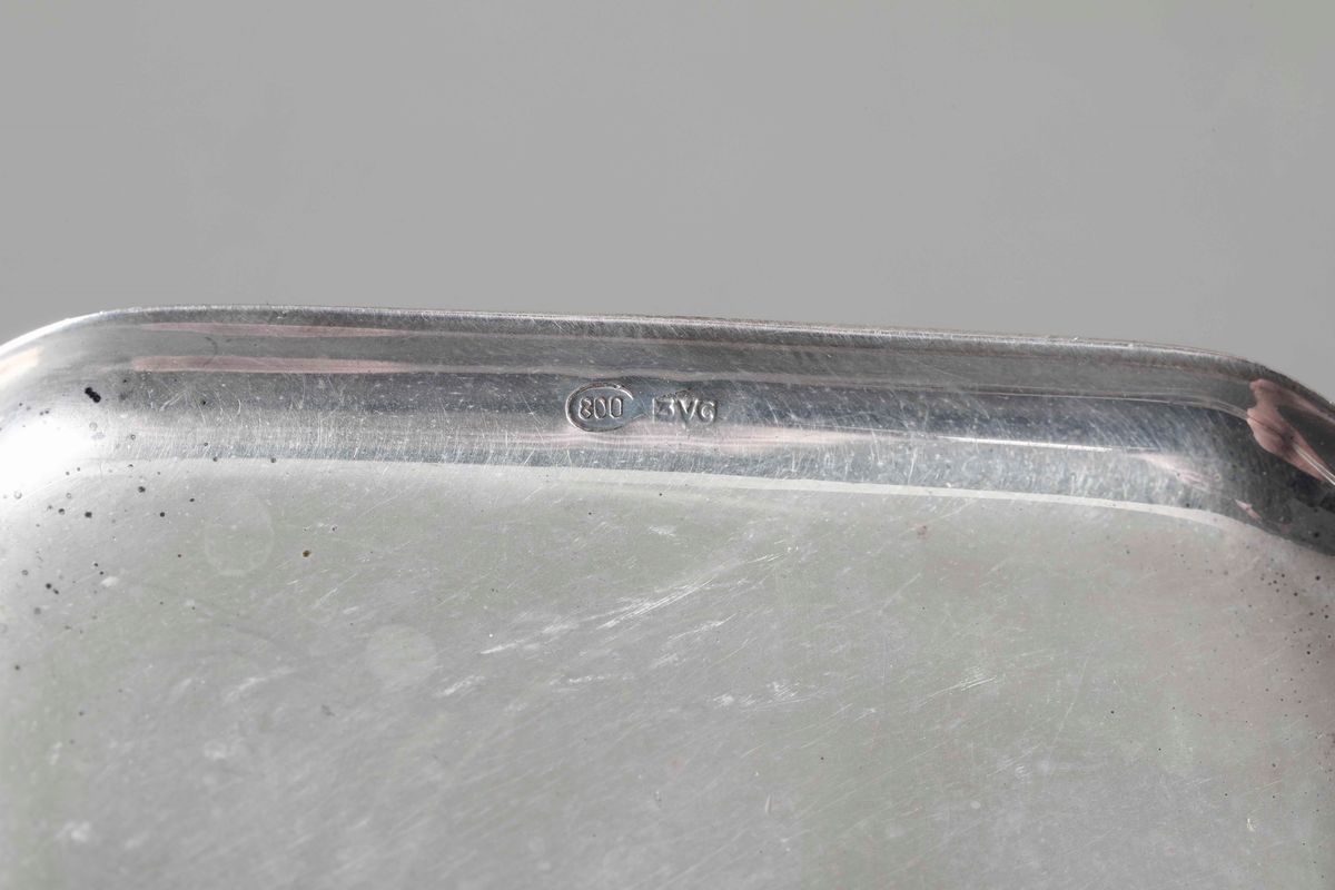 Cinque Piattini in Argento di Varie Forme. Varie Manifatture del XX Secolo. Quattro di Manifattur...