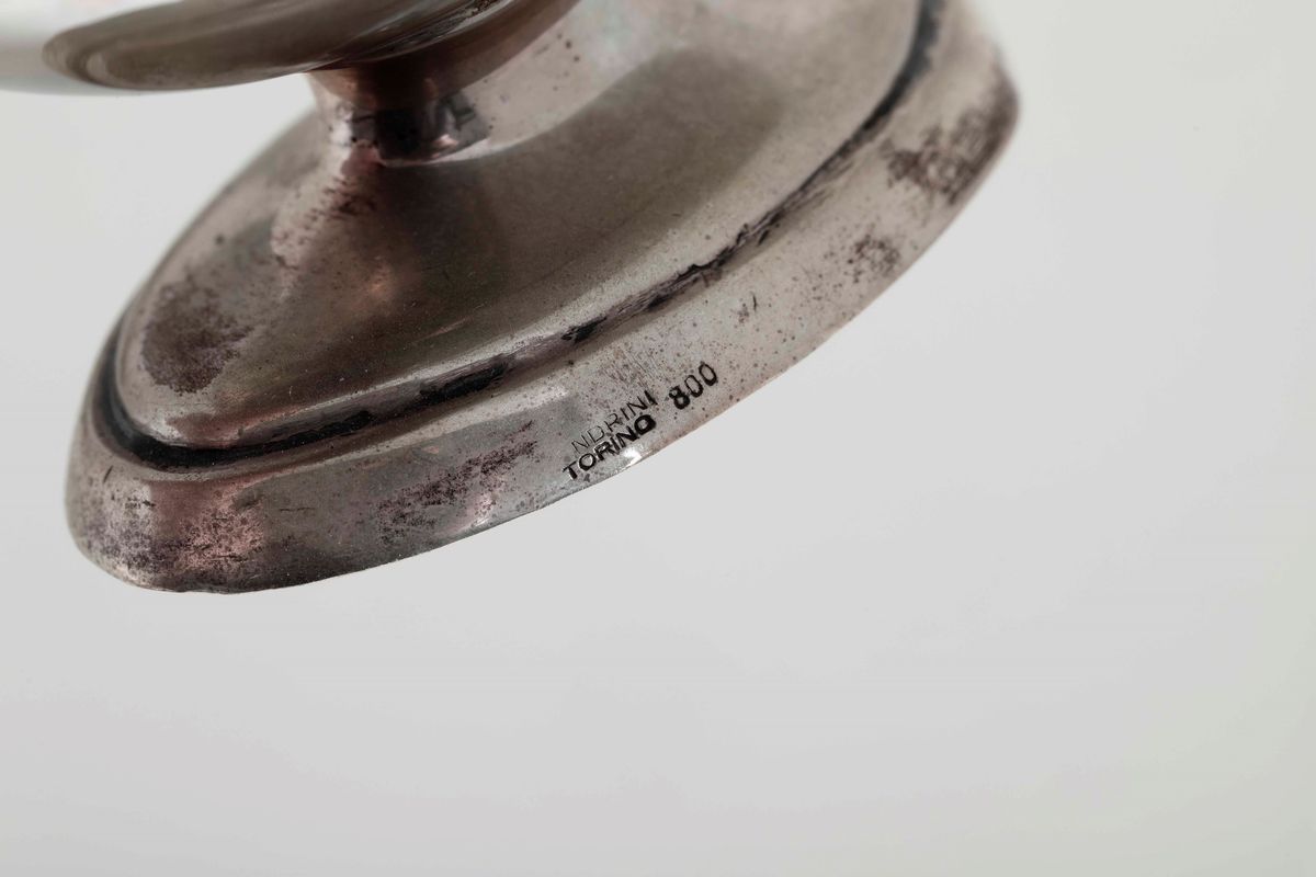 Cinque tra Ciotole e Coppette Differenti in Argento e una in Metallo Argentato. Varie Manifatture...