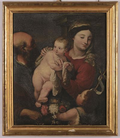 Scuola Fiamminga del XVII Secolosacra Famiglia con San Giovannino