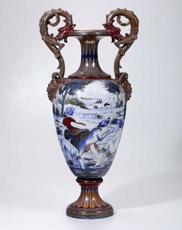 Vaso ad anfora Gualdo Tadino, Manifattura “Ceramiche Luca della Robbia”, secondo quarto del XX secolo