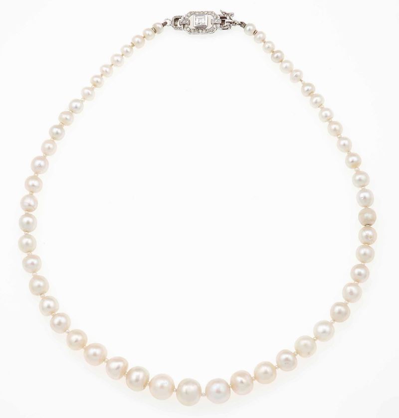 Collana di perle naturali  - Asta Fine Jewels - Cambi Casa d'Aste