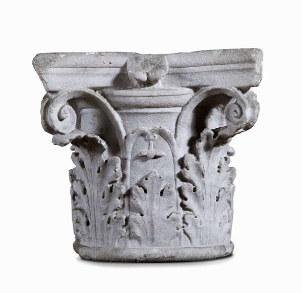 A Corinthian marble capital, Italy, 1400s