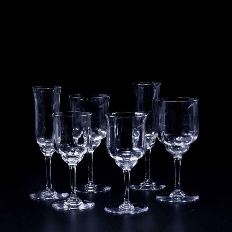 Servizio di calici Capri Francia, Manifattura Baccarat, seconda metà del XX secolo  - Auction L'Art de la Table - Cambi Casa d'Aste