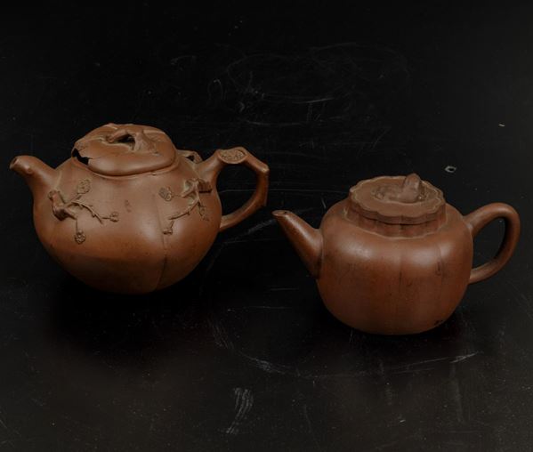 Two teapots, China, Qing Dynasty, 1800s