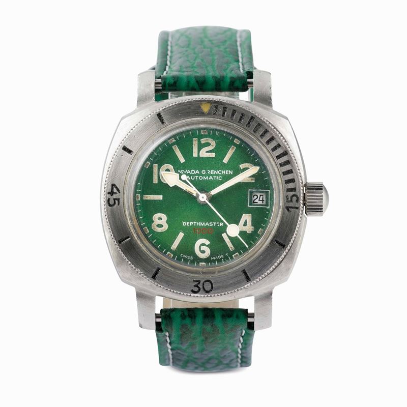 NIVADA - Raro Depthmaster quadrante verde, acciaio, automatico, circa 1963  - Auction Watches and Pocket Watches - Cambi Casa d'Aste