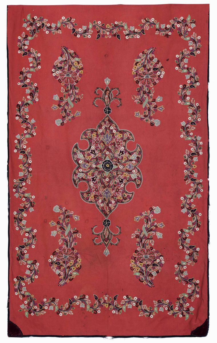 Ricamo Persia inizio XX secolo  - Auction Fine Carpets and Rugs - Cambi Casa d'Aste
