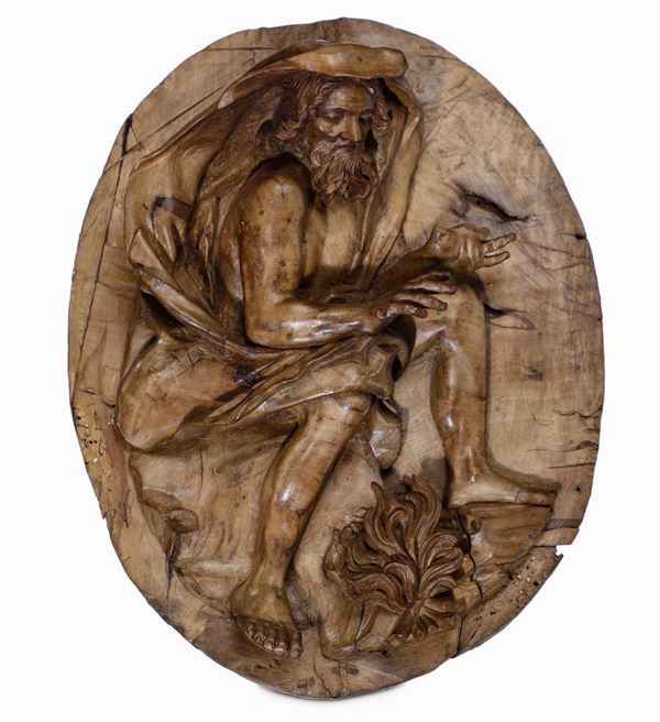 L’Inverno Ovale in legno scolpito Genova 1725 – 1730 circa Anton Maria Maragliano (Genova 1664 – 1739)