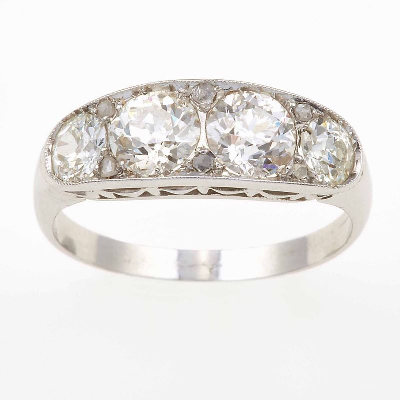 Anello ocn diamanti di vecchio taglio per ct 2.00 circa  - Auction Jewels | Cambi Time - Cambi Casa d'Aste