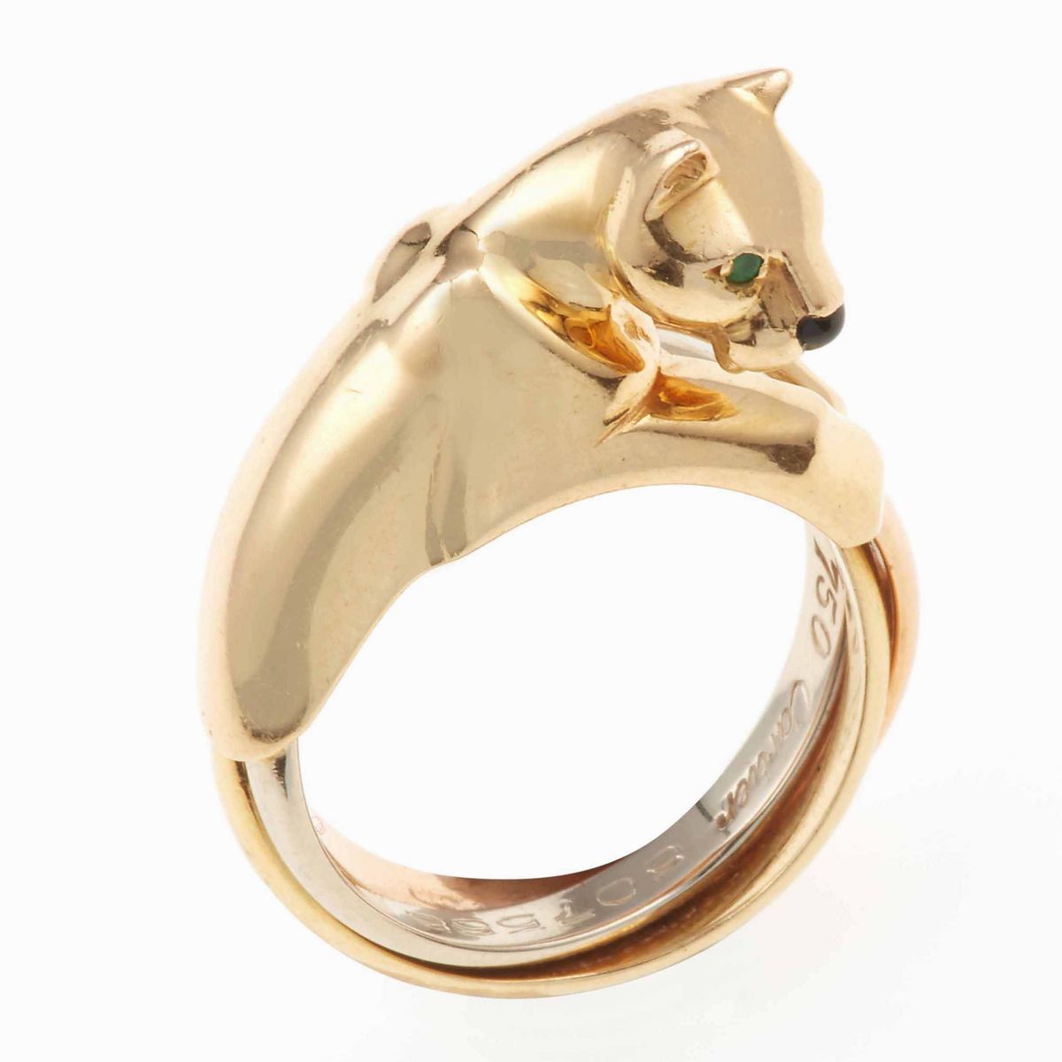Cartier Panthère. Anello con Onice e Piccoli Smeraldi
