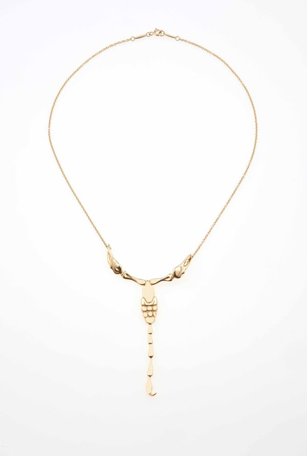 Gold pendant. Signed Tiffany & Co. by Elsa Peretti