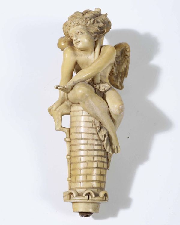 Pipa in schiuma raffigurante angelo, fine XIX secolo