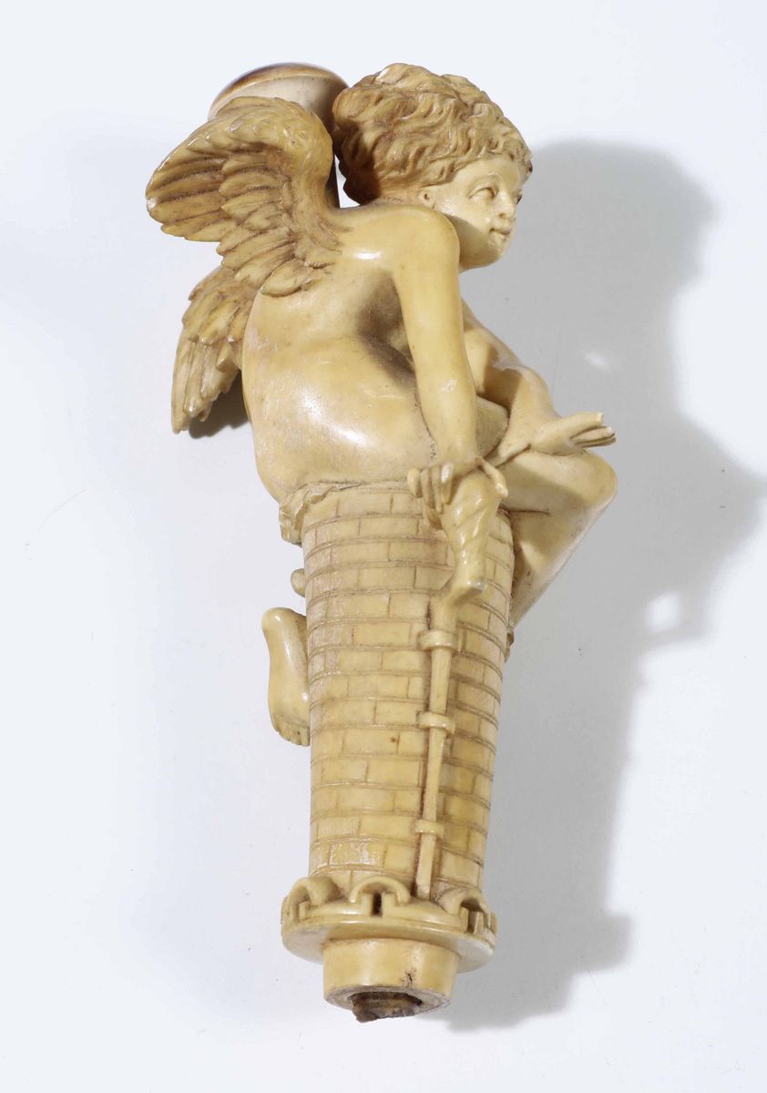 Pipa in Schiuma Raffigurante Angelo, Fine XIX Secolo