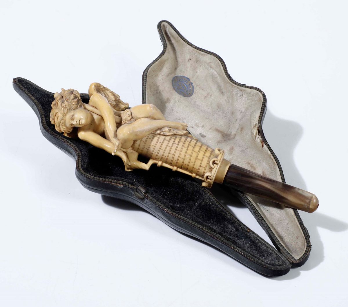 Pipa in Schiuma Raffigurante Angelo, Fine XIX Secolo