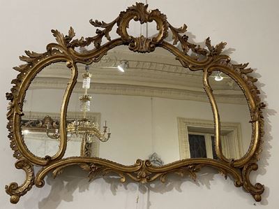 Specchiera in Legno Dorato, XIX-XX Secolo