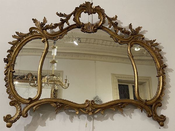 Specchiera in legno dorato, fine XIX secolo