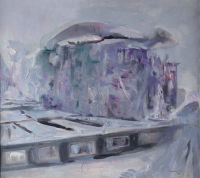 Piero Guccione (1935-2018)paesaggio della Balduina, 1959
