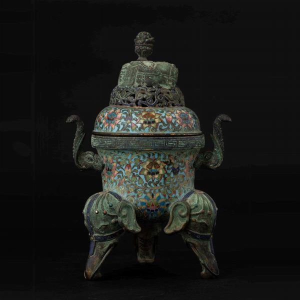 A bronze censer, China, Qing Dynasty, 1800s