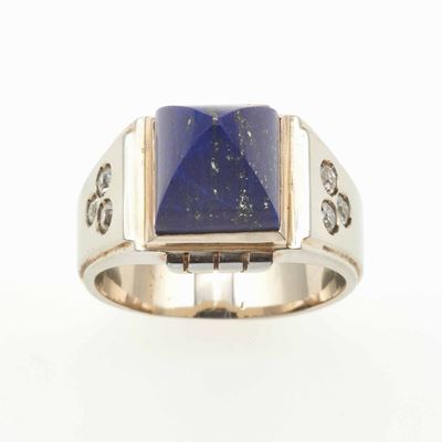 Anello con Lapislazzuli e Diamanti