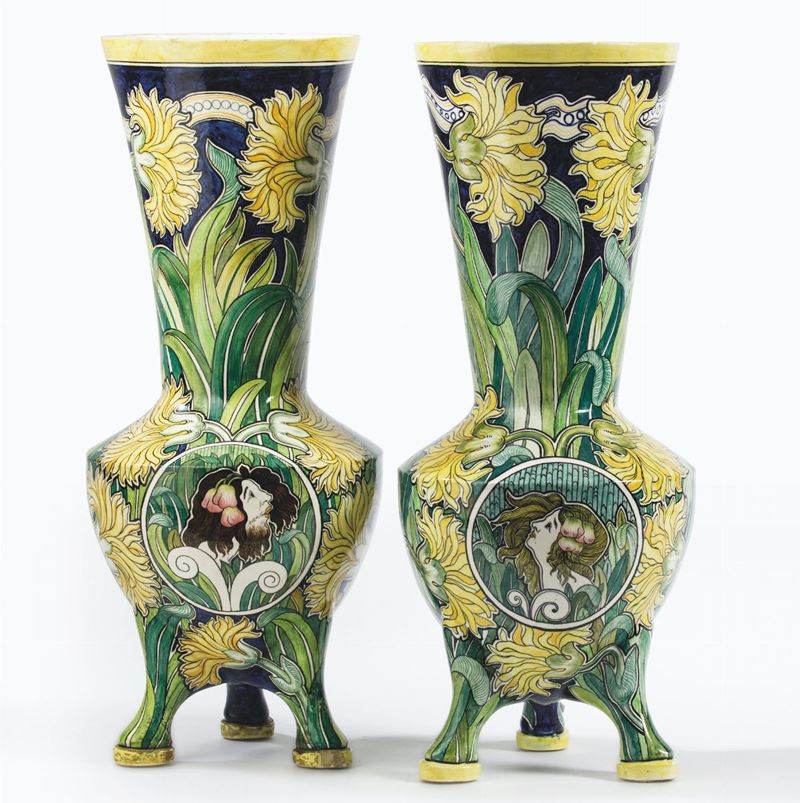 Nove di Bassano, Manifattura Passarin, 1900 ca  - Asta Ceramiche Italiane e Arti Decorative del '900 - I - Cambi Casa d'Aste