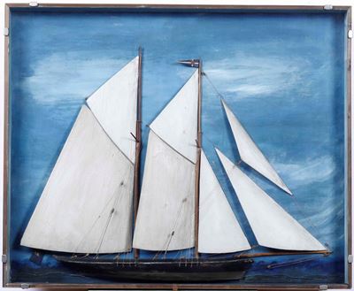 Diorama con Veliero, Fine XIX Secolo