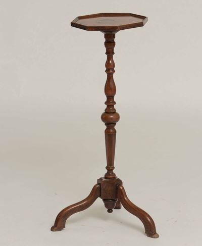 Gueridon in Mogano con Piano Ottagonale, XIX Secolo