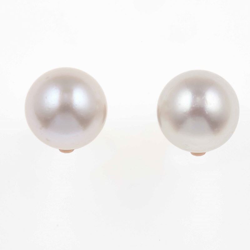 Orecchini con perle coltivate  - Auction Jewels - Cambi Casa d'Aste