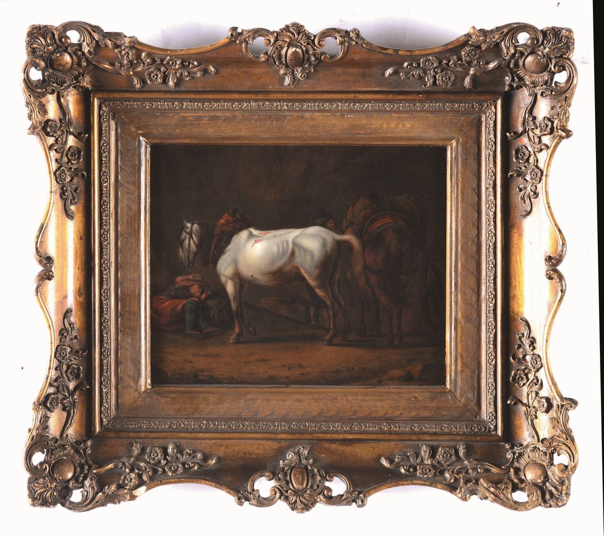 Emanuel Murant (amsterdam 1622 - Leeuwarden 1700)riposo di Cavalieri e Cavalli